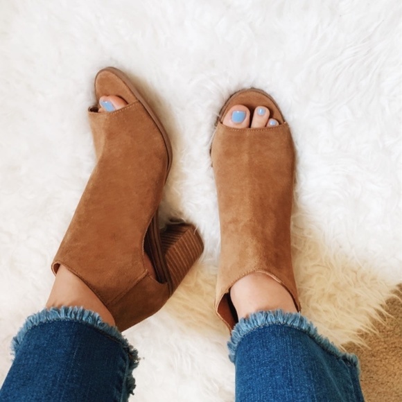 Lucky Brand Keight Suede Open Toe Bootie Sandal ✨ - Picture 7 of 7